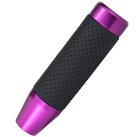 Lunsom 130mm Shift Knob Aluminum Alloy Car Shift Lever Shift Knob PU Leather for Auto and Manual Car (Purple)