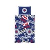 Rangers Single Duvet Football Club Patch Bedding Cover Set, Blue,