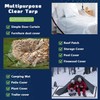 Welacymet Clear 10X10ft Heavy Duty Waterproof PVC Tarp with Grommets