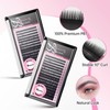 Individual Eyebrow Extensions 0.1mm Thickness Mixed Length 5mm-8mm Color Black