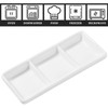 DOITOOL 2Pcs Ceramic Serving Platters, 3 Compartment Appetizer Serving Trays