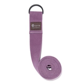 Suria Yoga Strap, Yoga Belt, Yoga Goods, Pose Aid, Anti-Slip, Stable, Convenient to Carry, Exercise, Fitness, Muscle Training, Core Stretching, Training, Unisex, Purple