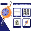 Portable Travel Clothesline Cord, Caudblor Adjustable 33ft Camping Clothes line,