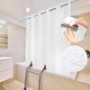 Tybraf White Split Shower Curtain for Bath Transfer Benches, Polyester
