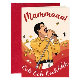 DISJOURNEY Funny Mothers Day Cards - Freddie Mercury Mothers Day Cards for Mom Grandma, First Mother Day Gift for Mom from Daughter and Son - Vulgar Greetings