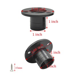 Deergo 1 inch Nylon Boat Yacht Floor Deck Drain for Boat Yacht Deck Drainage 53 x 25mm 4Pack
