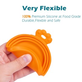PetBonus 4 Pack Silicone Pet Can Cover Lids, Universal Size for Dog Cat Food, 1 fit 3 Standard Size Can Tops, BPA Free Dishwasher Safe (Blue, Green, Orange, Pink)