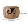 RVXlRDN Wooden Yarn Bowl 5.91x3.15inch, Handmade Knitting Yarn Storage Bowl