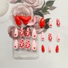 Valentine’s Day Press on Nails Medium Length Fake Nails Glossy