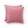 GAMUSI Set of 2 Checked Gingham Cushion Covers 45 x