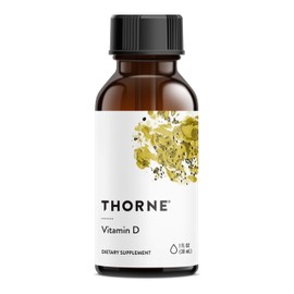 THORNE - Vitamin D Liquid - Vitamin D Supplement - Supports Healthy Bones and Muscles, Cardiovascular Health, and Immune Function* - 1 Fl Oz (30 ml)- 600 Servings