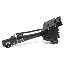 Factory Style Multi-Function Combination Switch Assembly Compatible with Buick Terraza Chevy Uplander Pontiac Montana Saturn Relay 2005-2009, Driver Left Side, Black