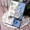 Flower Teapot and CupMetal Die Cuts,Spring Coffee Cup Flower Frame