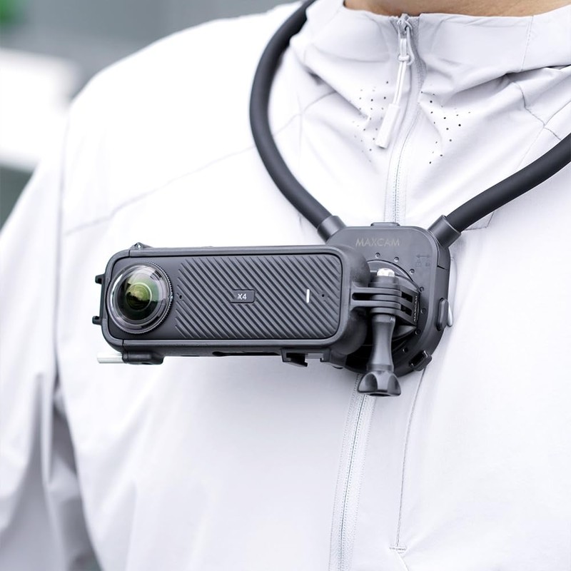 MAXCAM Neck Bracket is Insta360 X4 Compatible with Solid Aluminum