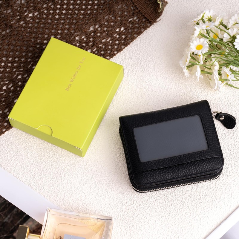 XINNSTAR Genuine Small Wallet for Women, Slim RFID Blocking Credit