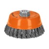 Truper CT-612, Carda de copa, alambre trenzado fino, 5" para