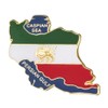 Iran Iranian Persian Guf Country Shape National Flag Metal Enamel