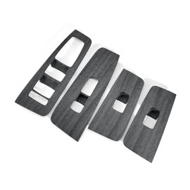 JUIVEEL Car Interior Window Switch Panel Cover Side Door Glass Lock Control Button Cover Compatible with Kia Telluride 2020-2025 Accessories (for Rear Window Lift One Button, Wood Grain Style)