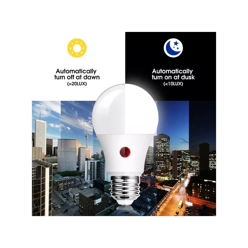 L LOHAS LED Dusk to Dawn Light Bulbs Outdoor A19