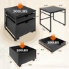 TC-HOMENY Mini Fridge Stand with Storage Drawer, 300 lb Load
