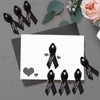 CRAFFANCY 100 Pcs Black Ribbon Pins, Memorial Ribbon in Forever