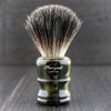 Horn Replica Shaving Set – Black Synthetic Badger Brush &