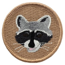 Raccoon Patrol Patch - 2" Diameter Round Embroidered Patch (Sew-on)