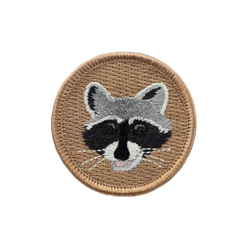 Raccoon Patrol Patch - 2" Diameter Round Embroidered Patch (Sew-on)
