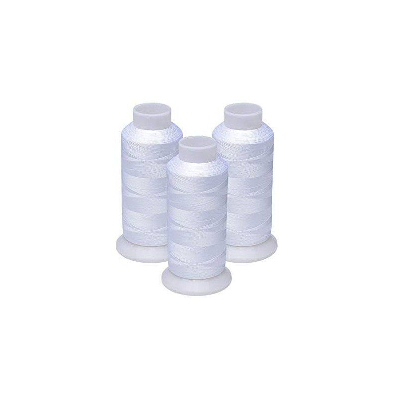 Simthread 60WT Bobbin Fill Thread Machine Embroidery Thread (White 001)