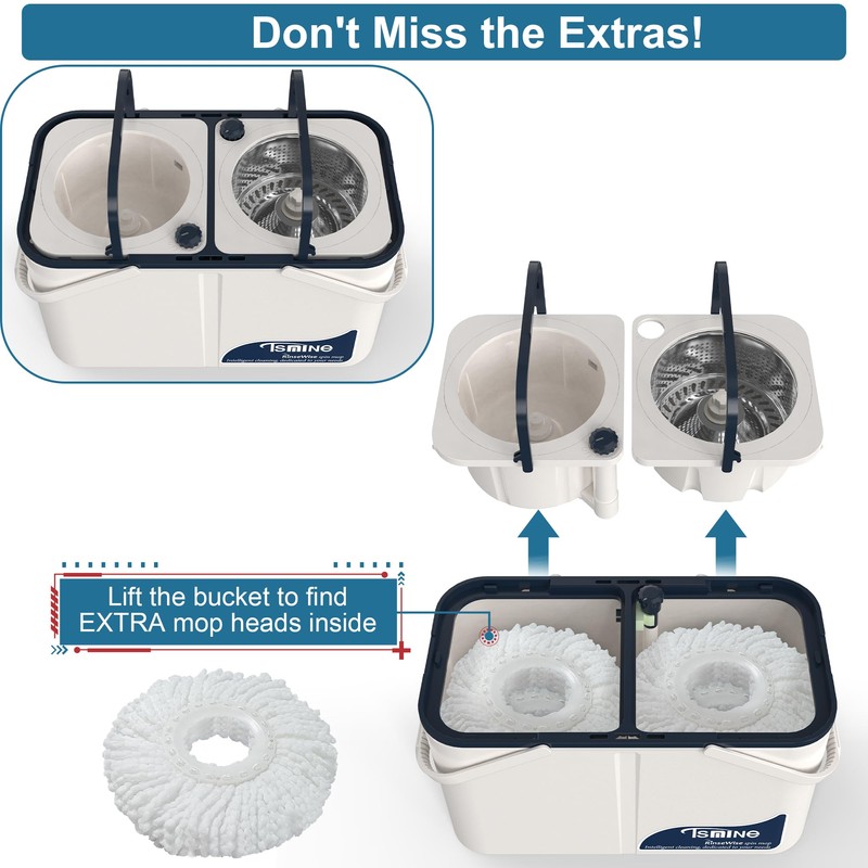 Gen 1 Large-Capacity Spin Mop and Bucket – for Big