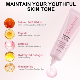 PDRN Revive Eye Cream - 20,000ppm Salmon DNA PDRN Eye Serum with Caffeine, Peptide, Collagen, Niacinamide for Fine Lines, Dark Circles, Puffiness, Hydrating SkinCare 1.01fl.oz