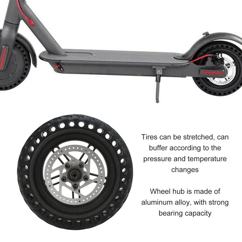 Scooter Rear Wheel Assembly 8.5in Solid Tire Wheel Hub 110mm