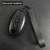 Yonmcfn Key fob Cover Genuine Leather with Keychain,Leather Key Case