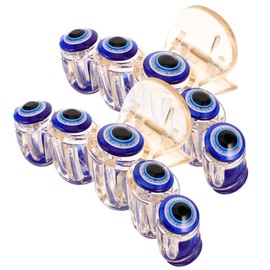 FRCOLOR 2 Stück Augen-Haarspange, Haargummis, große Haarklammern, böser Blick, Haarklammern für dickes Haar, Bananen-Pferdeschwanz-Halter, Lockenwickler, kleine goldene Haarspange, Kunstharz