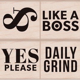 Hero Arts Kelly PURKEY Mounted Rubber Stamp Set 3" x 3", Yes Please