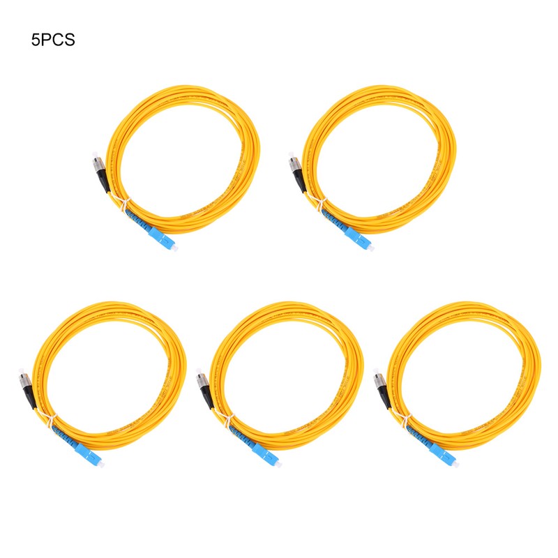 5PCS Fiber Jumper SC to FC Single Mode Core Fiber