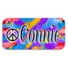 Tie Dye Peace Sign Bicycle License Name Plate Sixties Personalize