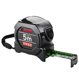 Tape Measure, 16.4 ft (5 m) High Precision, Digital Display, One-Hand Operation, Compact, Convenient Storage, Automatic Winding, Durable, Lightweight, Household DIY Projects, Sewing, Moving Measuring Tools, Equipped with Smart Lock, Body Measurement, Too