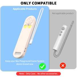 Silicone Nex Playground Game System Case, Anti Slip Shockproof, Remote Protective Sleeve with Lanyard (Off White)