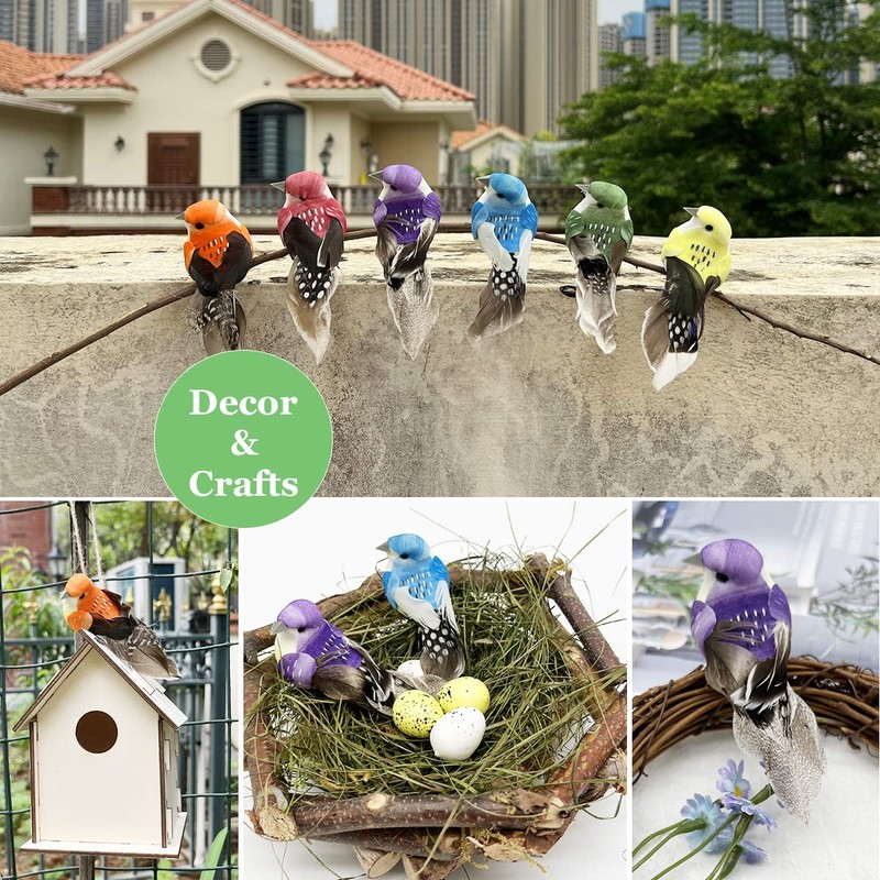 LWINGFLYER Artificial Bird Realistic Foam Bird for Craft Decoration Christmas