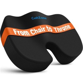 CushZone Seat Cushion Office Car Seat Cushion, Memory Foam Cushion for Office...