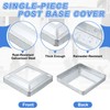 uxcell 8Pcs Post Base Cover, 6"x6" (Internal Size 3.25"x3.25") Metal