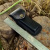 SHARD Folding pocket knife sheath Custom genuine Leather Sheath for