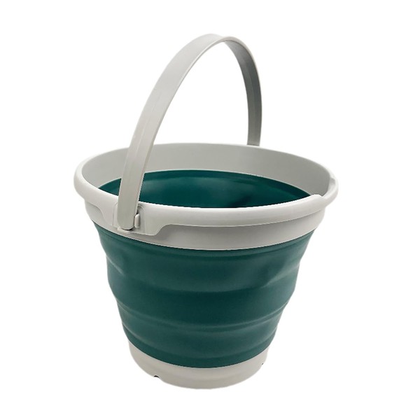SAMMART Collapsible Plastic Bucket - Foldable Round Tub with Handle