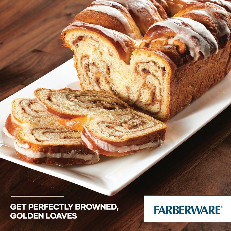 Farberware GoldenBake Bakeware Nonstick Meatloaf/Loaf Pan Set, Insulated, Two 9-Inch