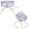 venowu Bedside Crib, 3 in 1 Bassinet with Quick Height