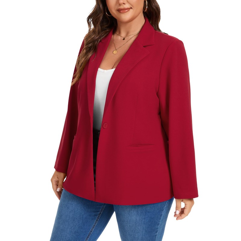 MINTLIMIT Casual Plus Size Blazer Women Long Sleeve Notch Lapel