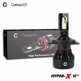 Custom LED H4 LED Headlight Bulb - High Performance Ultra Bright with Active Cooling