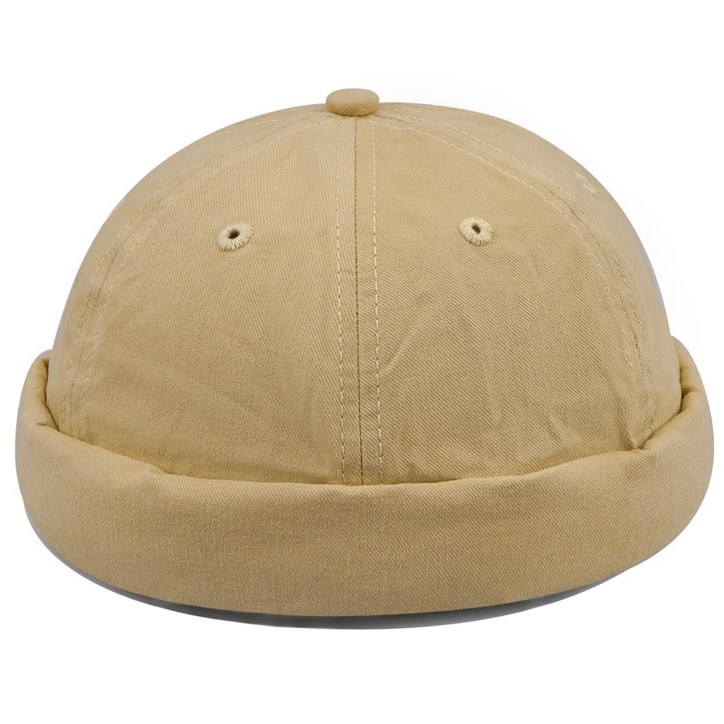 Clakllie Lightweight Brimless Hat Daily Beanie Docker Cap Plain Sailor