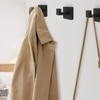 HERKINDNESS Pack of 2 Towel Holder Black with Drilling Stainless